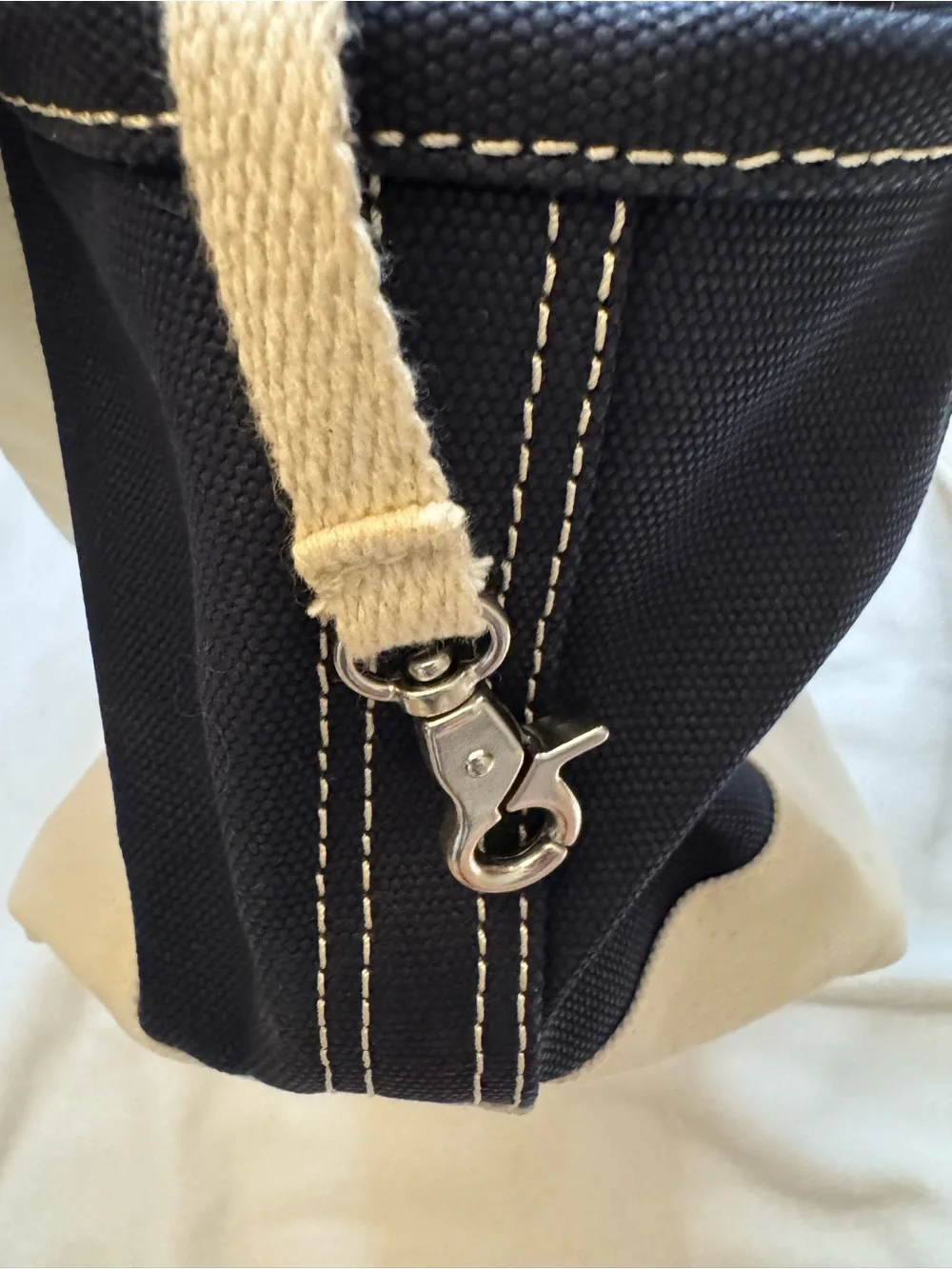 Lands' End Navy Canvas Dog Carrier Tote Bag 16.5